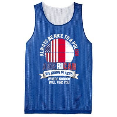 Polish American We Know Places Where Country Poland Flag Gift Mesh Reversible Basketball Jersey Tank