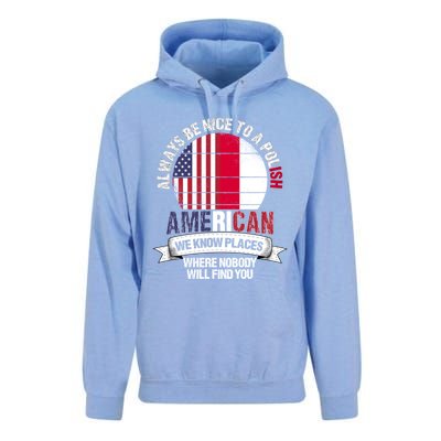 Polish American We Know Places Where Country Poland Flag Gift Unisex Surf Hoodie