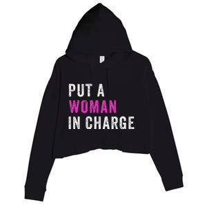 Put A Woman In Charge Crop Fleece Hoodie