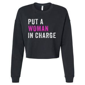 Put A Woman In Charge Cropped Pullover Crew