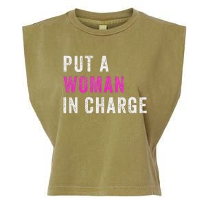 Put A Woman In Charge Garment-Dyed Women's Muscle Tee