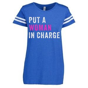 Put A Woman In Charge Enza Ladies Jersey Football T-Shirt