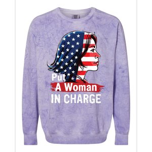 Put A Woman In Charge 2024 Empower Women In Politics Colorblast Crewneck Sweatshirt