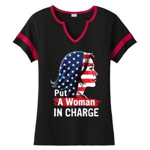 Put A Woman In Charge 2024 Empower Women In Politics Ladies Halftime Notch Neck Tee