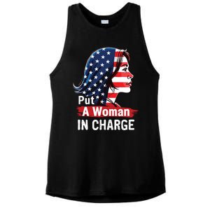 Put A Woman In Charge 2024 Empower Women In Politics Ladies PosiCharge Tri-Blend Wicking Tank