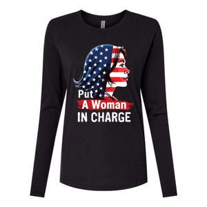 Put A Woman In Charge 2024 Empower Women In Politics Womens Cotton Relaxed Long Sleeve T-Shirt