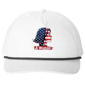 Put A Woman In Charge 2024 Empower Women In Politics Snapback Five-Panel Rope Hat