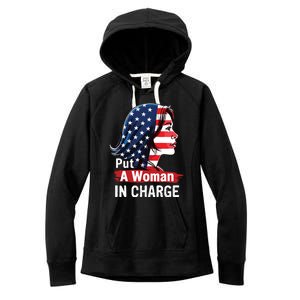 Put A Woman In Charge 2024 Empower Women In Politics Women's Fleece Hoodie