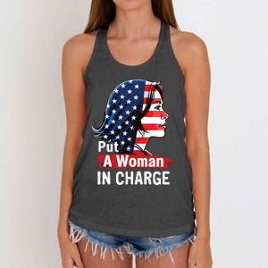 Put A Woman In Charge 2024 Empower Women In Politics Women's Knotted Racerback Tank