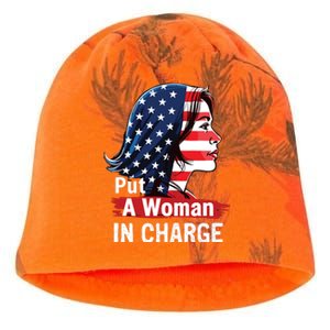 Put A Woman In Charge 2024 Empower Women In Politics Kati - Camo Knit Beanie