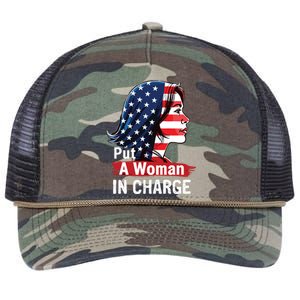 Put A Woman In Charge 2024 Empower Women In Politics Retro Rope Trucker Hat Cap