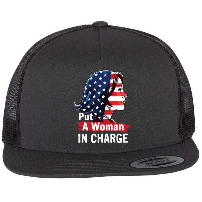 Put A Woman In Charge 2024 Empower Women In Politics Flat Bill Trucker Hat