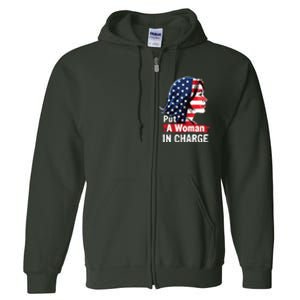 Put A Woman In Charge 2024 Empower Women In Politics Full Zip Hoodie