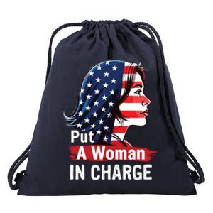 Put A Woman In Charge 2024 Empower Women In Politics Drawstring Bag