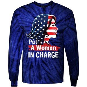 Put A Woman In Charge 2024 Empower Women In Politics Tie-Dye Long Sleeve Shirt