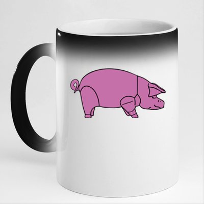 Pig As Worn By Dave Gilmour 11oz Black Color Changing Mug