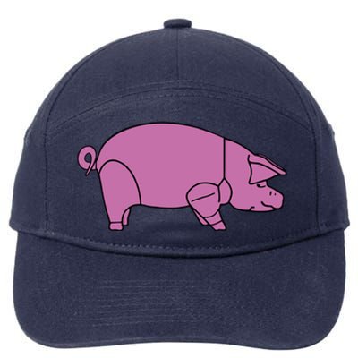 Pig As Worn By Dave Gilmour 7-Panel Snapback Hat