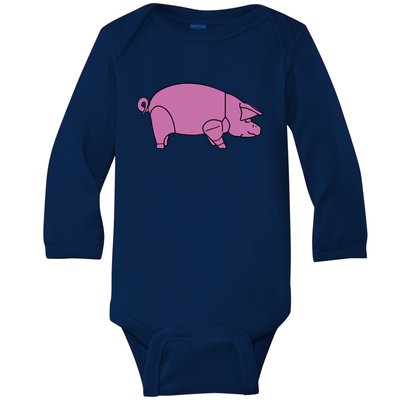 Pig As Worn By Dave Gilmour Baby Long Sleeve Bodysuit