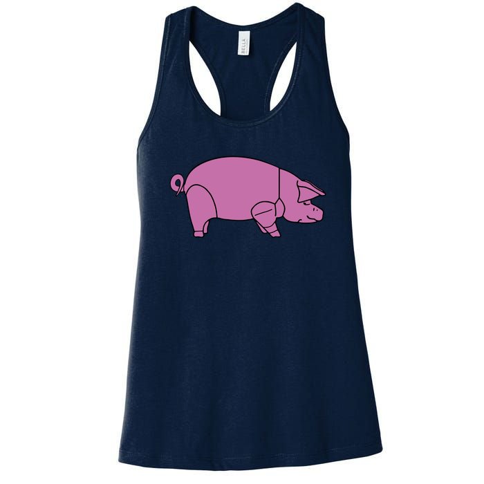 Pig As Worn By Dave Gilmour Women's Racerback Tank