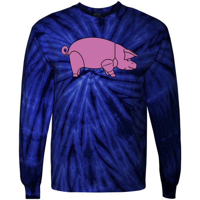 Pig As Worn By Dave Gilmour Tie-Dye Long Sleeve Shirt