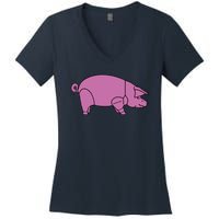 Pig As Worn By Dave Gilmour Women's V-Neck T-Shirt