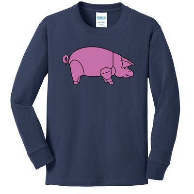 Pig As Worn By Dave Gilmour Kids Long Sleeve Shirt