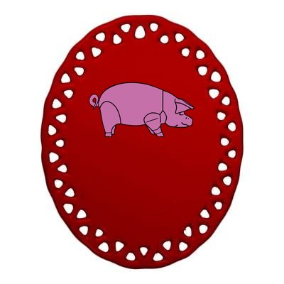 Pig As Worn By Dave Gilmour Ceramic Oval Ornament