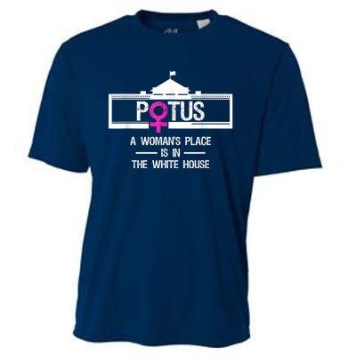 Potus A WomanS Place Is In The White House President Cooling Performance Crew T-Shirt