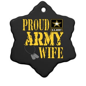 Proud Army Wife Gift Military Pride Meaningful Gift Ceramic Star Ornament