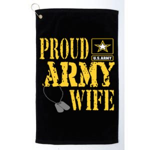 Proud Army Wife Gift Military Pride Meaningful Gift Platinum Collection Golf Towel