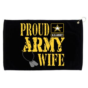 Proud Army Wife Gift Military Pride Meaningful Gift Grommeted Golf Towel