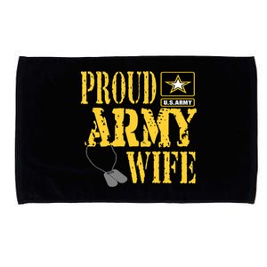 Proud Army Wife Gift Military Pride Meaningful Gift Microfiber Hand Towel