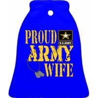 Proud Army Wife Gift Military Pride Meaningful Gift Ceramic Bell Ornament