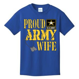 Proud Army Wife Gift Military Pride Meaningful Gift Kids T-Shirt