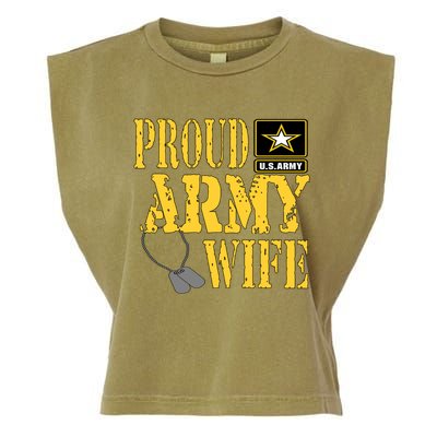 Proud Army Wife Gift Military Pride Meaningful Gift Garment-Dyed Women's Muscle Tee