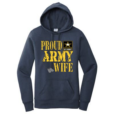 Proud Army Wife Gift Military Pride Meaningful Gift Women's Pullover Hoodie