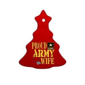 Proud Army Wife Gift Military Pride Meaningful Gift Ceramic Tree Ornament