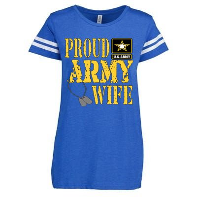 Proud Army Wife Gift Military Pride Meaningful Gift Enza Ladies Jersey Football T-Shirt