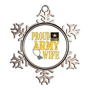 Proud Army Wife Gift Military Pride Meaningful Gift Metallic Star Ornament