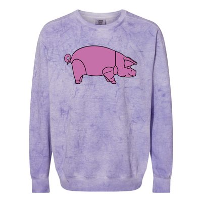 Pig As Worn By Dave Gilmour Colorblast Crewneck Sweatshirt