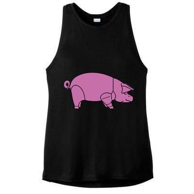 Pig As Worn Ladies PosiCharge Tri-Blend Wicking Tank