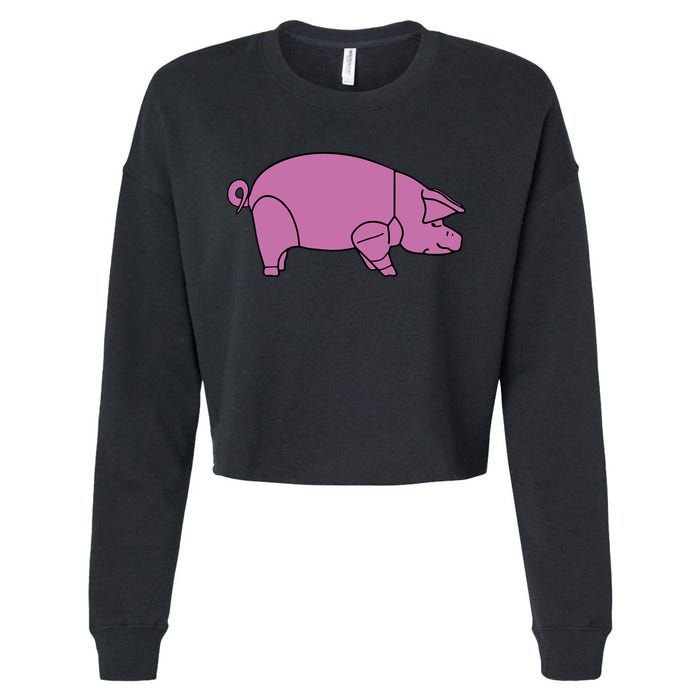 Pig As Worn Cropped Pullover Crew