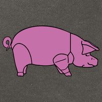 Pig As Worn Cotton Canvas Backpack