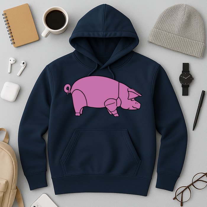 Pig As Worn Hoodie