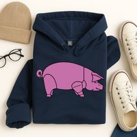 Pig As Worn Hoodie