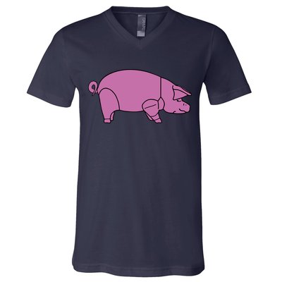 Pig As Worn V-Neck T-Shirt
