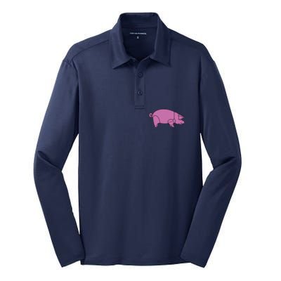 Pig As Worn By Dave Gilmour Silk Touch Performance Long Sleeve Polo