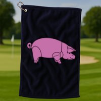 Pig As Worn Golf Towel