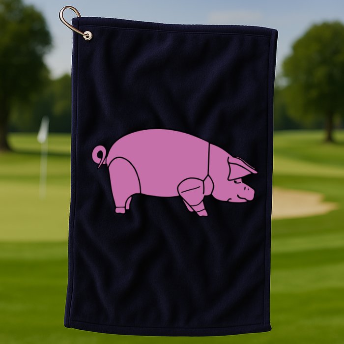 Pig As Worn Golf Towel