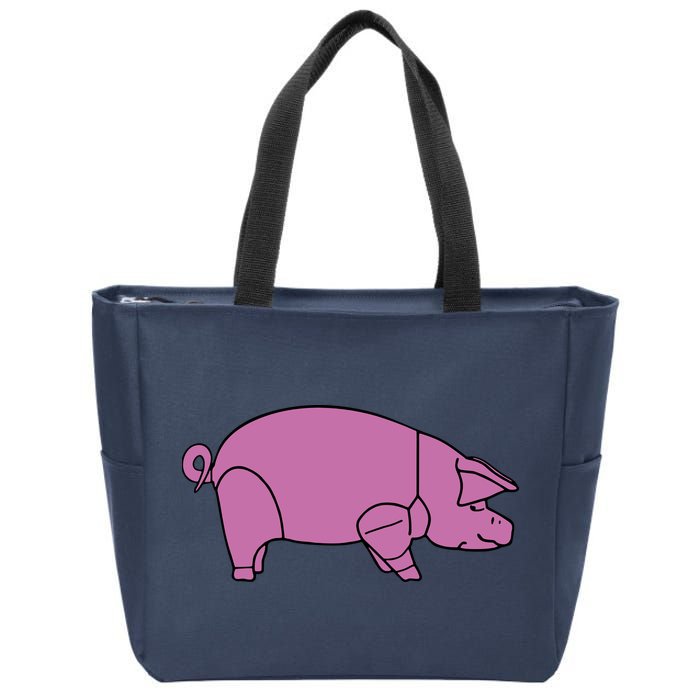 Pig As Worn Zip Tote Bag